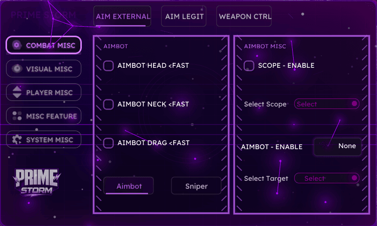 Prime Storm launcher and menu screenshot 1